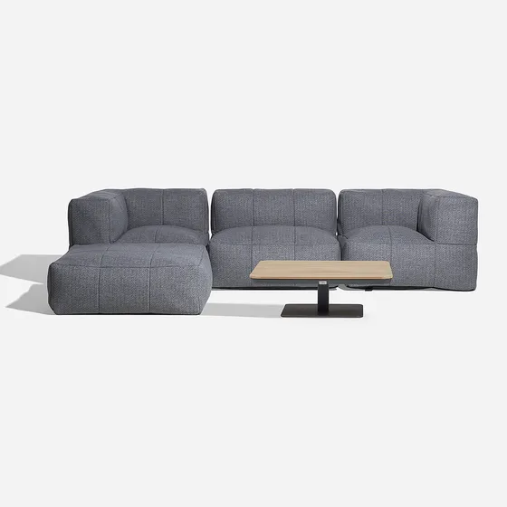 Sofa Modular De Terraza  Wainea 5 Piezas Gris