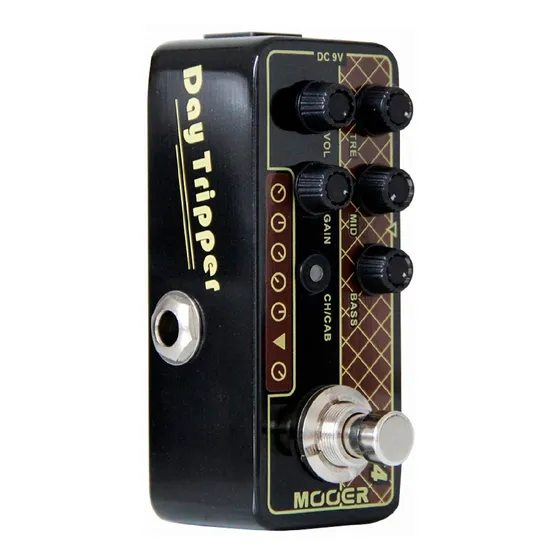 Pedal Para Guitarra Mooer Pre Amp Day Tripper M004 Cor Preto