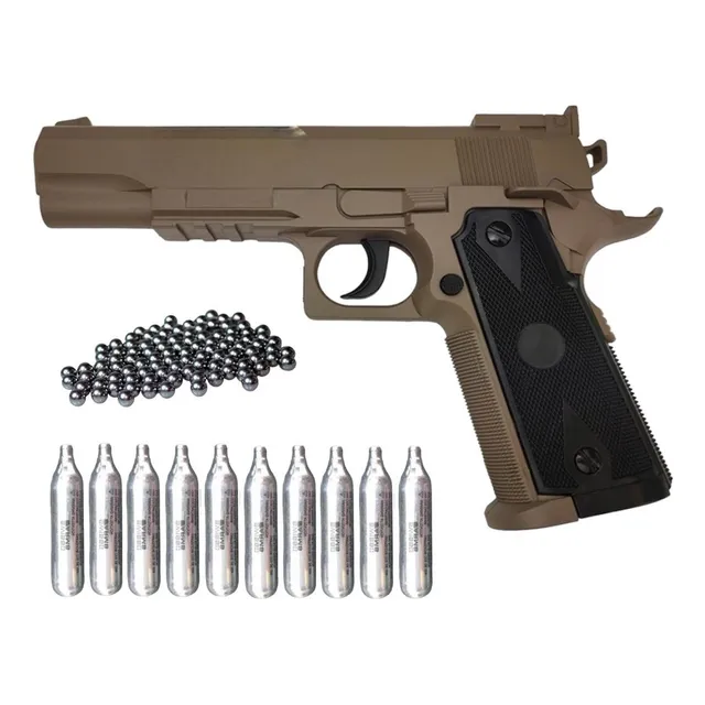 Pistola Co2 4,5 +  10 Garrafas + 1000 Balines Bentancor Outd