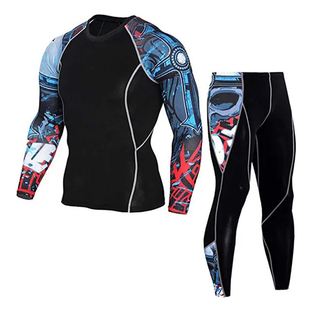 Conjunto 2 Pieza Chaqueta Manga Larga Para Hombre Gimnasio