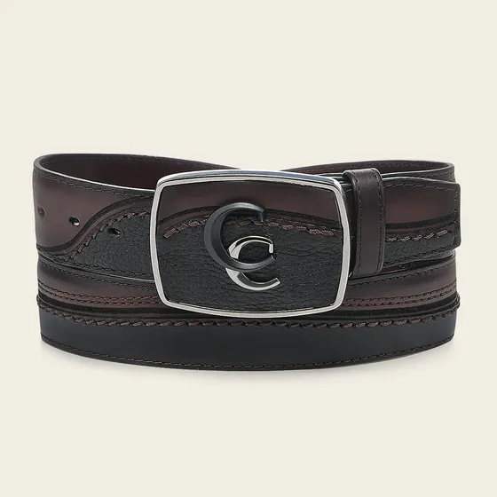 Cinto Caballero Cuadra Venado Italiano Negro Cv501ve Negro 36