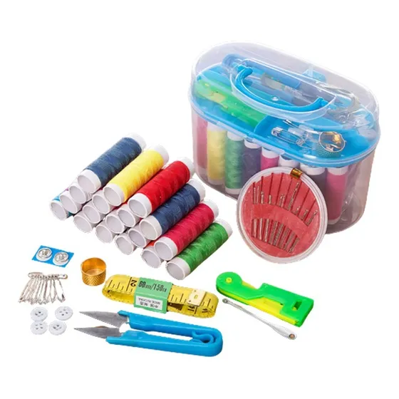 Kit Conjunto Agulhas Linhas Acessórios P/costura Geral 41pçs