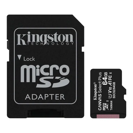 Tarjeta De Memoria Kingston Sdcs2/64gb Canvas Select Plus