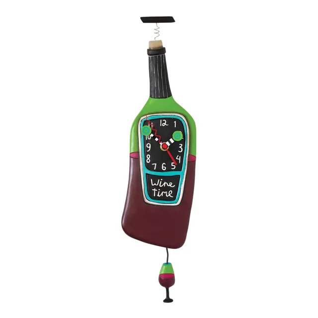 Allen Designs P1386 Reloj Pendulo Para Botella Vino Corcho