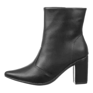 Bota Bico Fino Salto Confort Fashion ZĂper Lateral ChyrrĂŽ Bota Bico Fino Salto Confort Fashion ZĂper Lateral ChyrrĂŽ