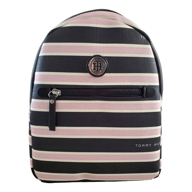 Mochila Tommy Hilfiger Para Mujer Diseño Rayas Sintetic