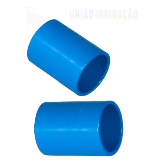 Conexão Luva 50mm Pvc Azul Irrigação Soldável (6 Un)