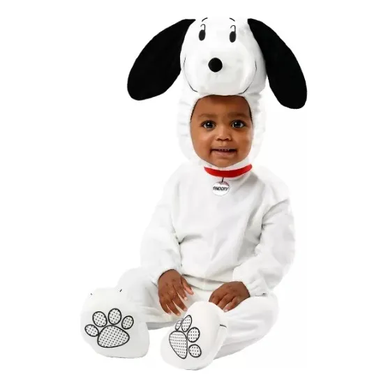 Peanuts/charlie Brown, Disfraz/cosplay Snoopy, Bebe Blanco 18-24 Meses