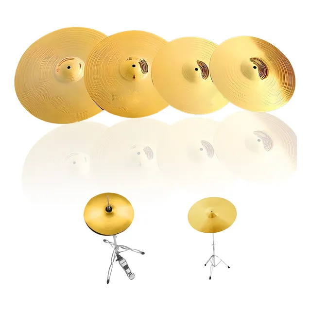 Set De Platillos Crash De Aleación Hihats Para Batería 4pzs