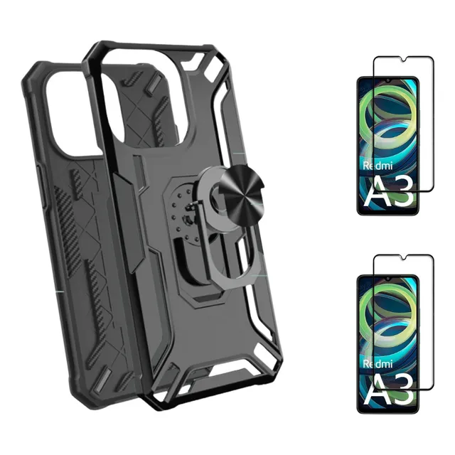 Case Bumper Para Xiaomi Redmi A3 + 2 Micas/ Funda 2 Piezas