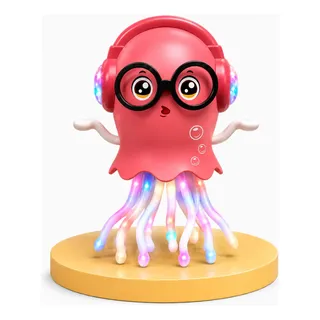 Polvo Dançarino Musical Luz Rgb Sensor Brinquedo Infantil Agua Viva Musical Danc