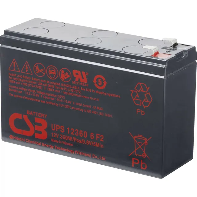 Bateria Csb® 12v 9ah Ups12360 6® F2 Pro Up Go®