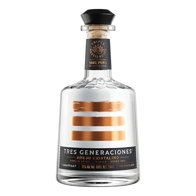 Pack De 6 Tequila Sauza 3 Generaciones Cristalino 700 Ml
