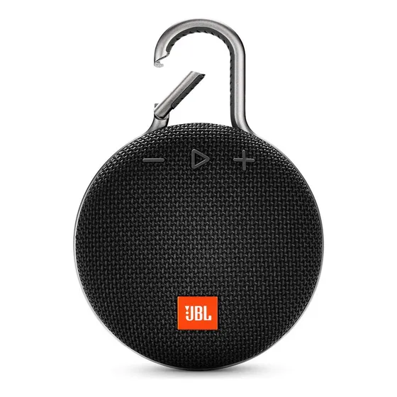 Parlante JBL Clip 3 portátil con bluetooth waterproof color Midnight black