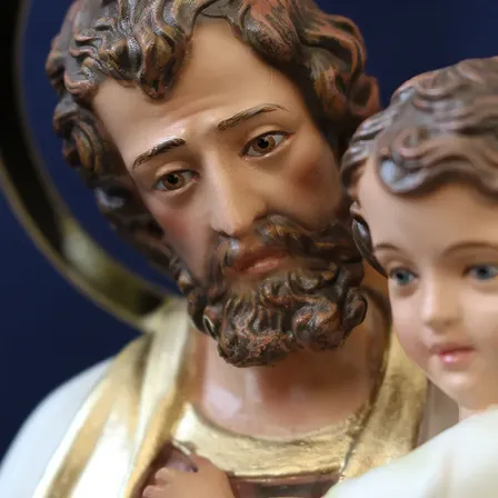 Imagem São José Patriarca 30cm Durata Artesanato Costa Colorido