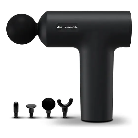 Pistola Massageadora Portátil 5 Velocidades Relaxmedic Preto