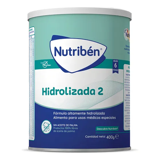 Leche de fórmula en polvo Alter Nutribén Hidrolizada 2 en lata de 1 de 400g a partir de los 6 meses