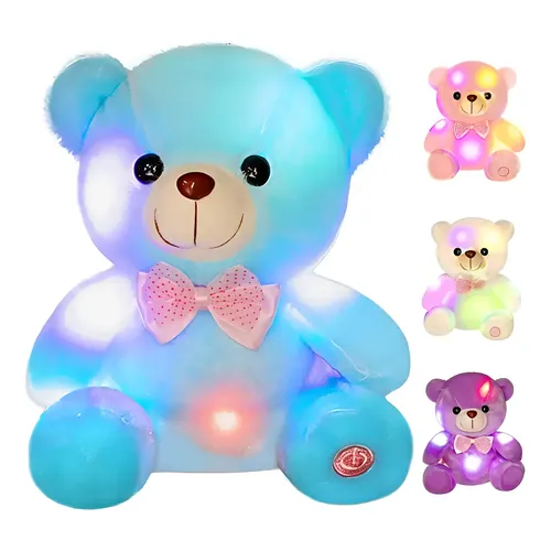 Genérico Animal De Peluche con Luz LED - Oso Coleccionable Luminoso - De Peluche,para Niños Niñas Hogar Sala De Juegos Habitación Infantil Viaje Asiento De Coche Genérico Animal De Peluche con Luz LED - Oso Coleccionable Luminoso - De Peluche,para Niños Niñas Hogar Sala De Juegos Habitación Infantil Viaje Asiento De Coche
