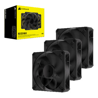 Kit Fan Cooler Corsair Rs120 Max X3 120x30mm 2000rpm Negro Kit Fan Cooler Corsair Rs120 Max X3 120x30mm 2000rpm Negro