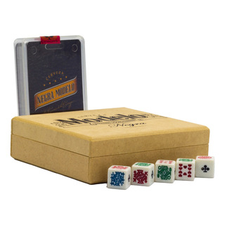 Caja De Madera Con Baraja Española Y 5 Dados: Cervezas Caja De Madera Con Baraja Española Y 5 Dados: Cervezas