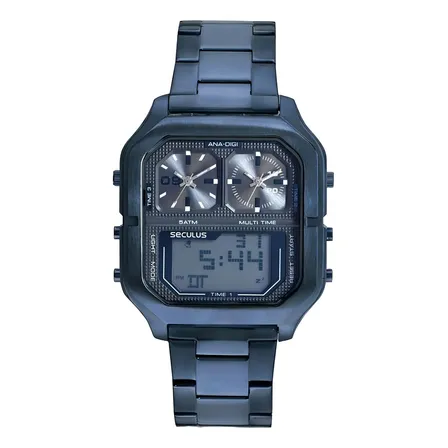 Relógio Seculus Masculino Anadigi Azul 77217gpsvea2