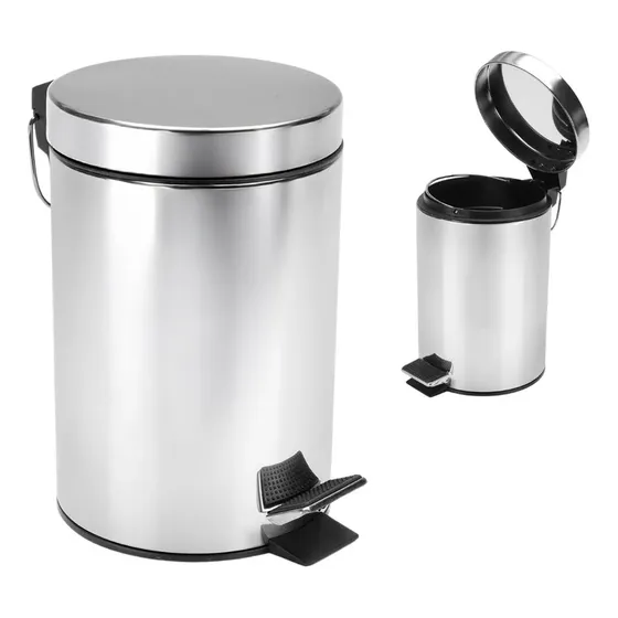 Tacho De Basura Basurero Cesto 3 Litros Papelera Acero Inox