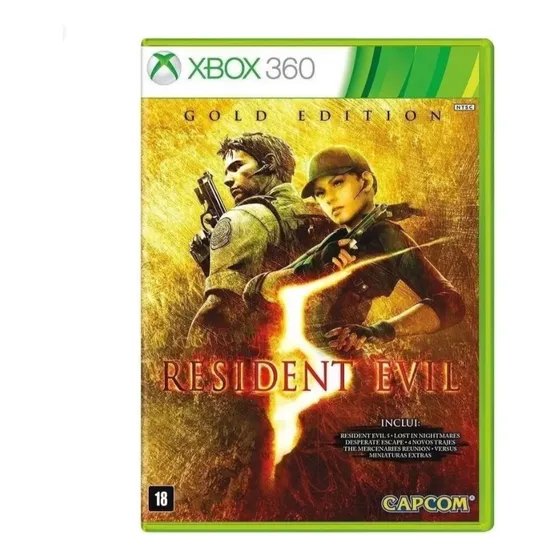 Resident Evil 5 Xbox 360 Gold Edition Frete Grátis.
