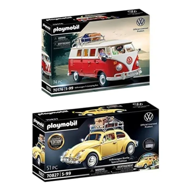 Playmobil Volkswagen Beetle Edición Especial + Combi T1 Bus