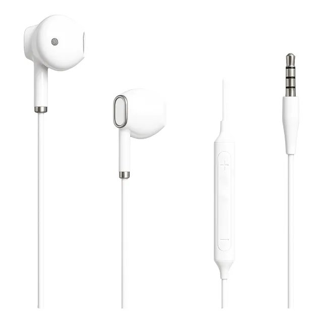Fone De Ouvido Com Fio Entrada P2 Microfone Reforçado Branco