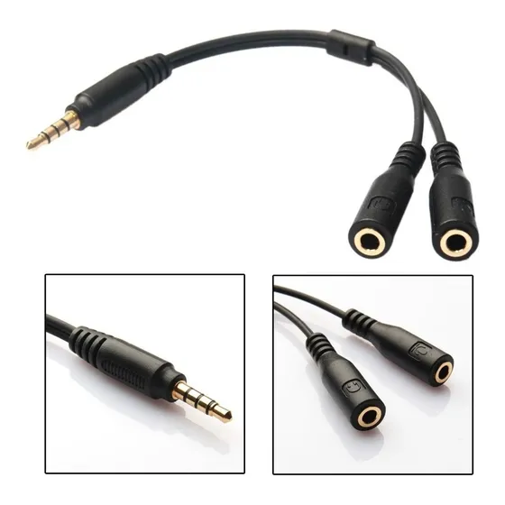 Adaptador Audio 3.5 M Pc Celular Ps4 - Microfono Y Auricular
