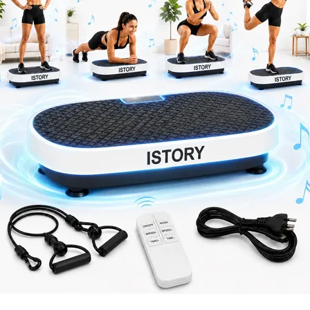 Plataforma Vibratória 199 Níveis Controle Remoto Bluetooth Branco 110v/220v