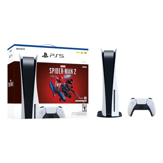 Consola Playstation 5 Ps5 Standard + Marvel's Spider-man 2 Color Blanco\u002FNegro | Cuotas sin interés