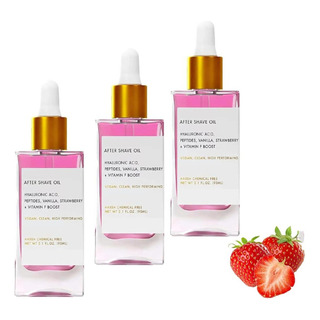 Aceite After Shave De Fresa Y Vainilla, Aceite De Afeitar,3 Aceite After Shave De Fresa Y Vainilla, Aceite De Afeitar,3