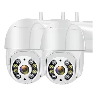 Kit 2 Câmera Segurança Wifi A8 App Icsee Auto Traking Full Hd Cor Branco Estary Shop