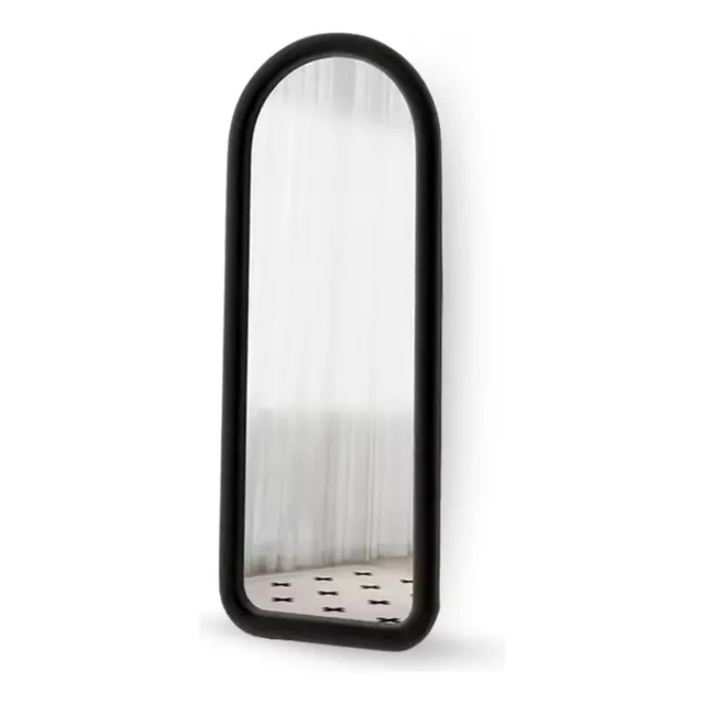 Espejo Curvo Cuerpo Entero Blanco 180x80cm Borde Tela