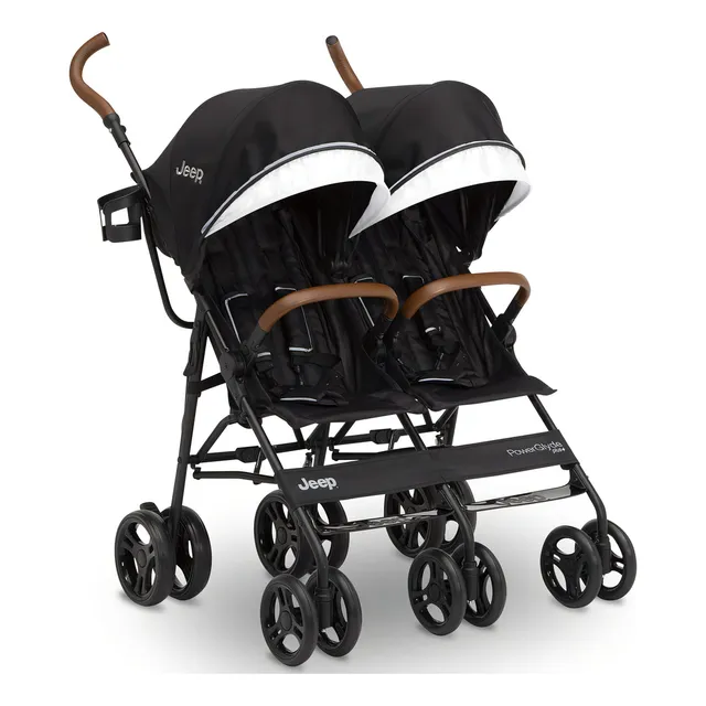 Jeep Powerglyde Plus - Carriola Doble Lateral X Lateral De Delta Children, Negro