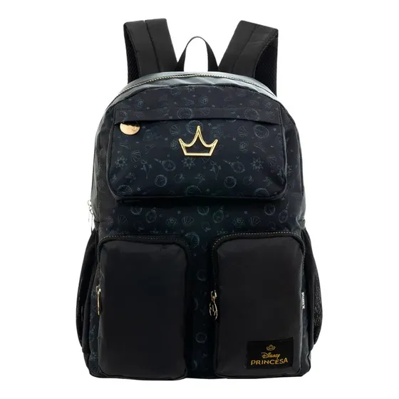 Mochila De Costas Escolar Princesas Black Teen - Xeryus