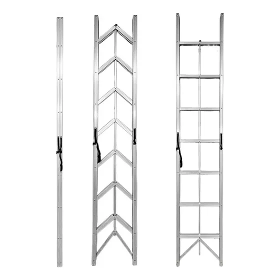 Escalera 7 Peldaños Plegable Aluminio Multifuncion 240cm
