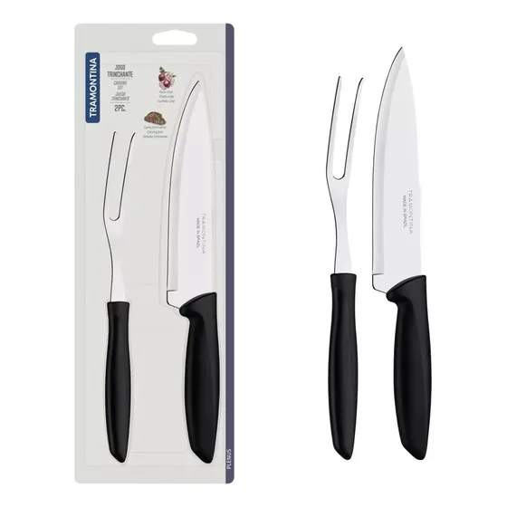Set Cubiertos Asado Cuchilla Tenedor Tramontina Trinchante