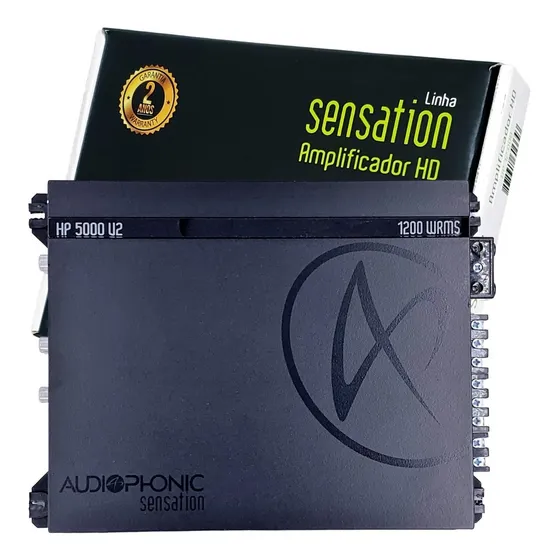 Modulo Amplificador Audiophonic Hp5000 V2 1200w Rms Som Auto