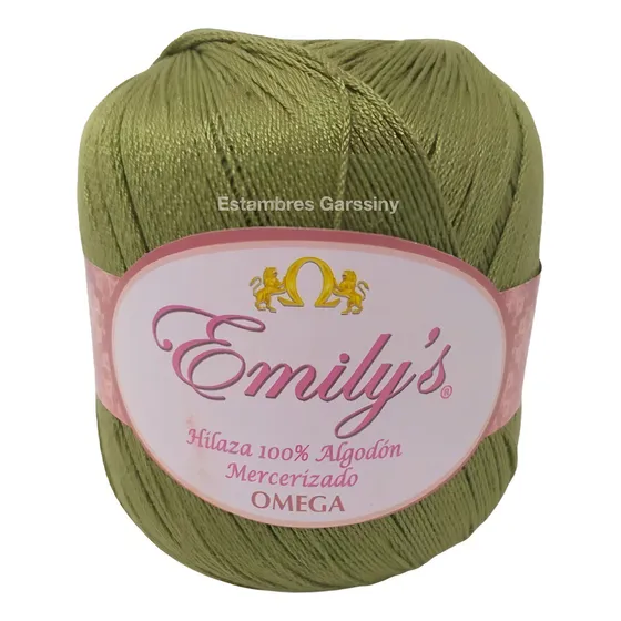 Hilaza Emily's Omega 100% Algodón Bola De 150g Color Olivo