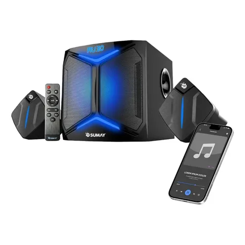 Mini System Panasonic SC-MAX9000 preto com bluetooth 3300W de