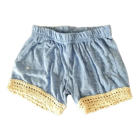 Short Con Puntilla Para Niña De Algodon