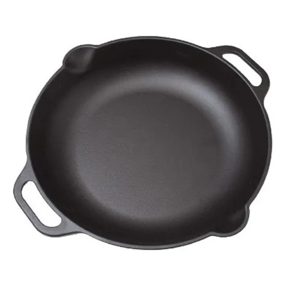 Sarten Hierro Fundido Doble Asa 33cm - Victoria Colombiana Color Negro
