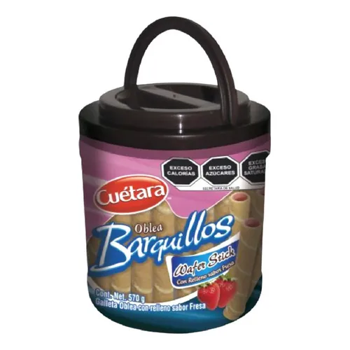 Galletas Cuétara Barquillos Relleno De Fresa 570grs