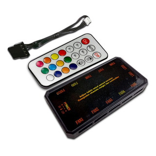 Controladora Hub Para Até10 Cooler Fan Rgb Controle Remoto Controladora Hub Para Até10 Cooler Fan Rgb Controle Remoto