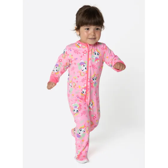 Pijama Macacao Baby Menina Unicórnio Encantado Puket