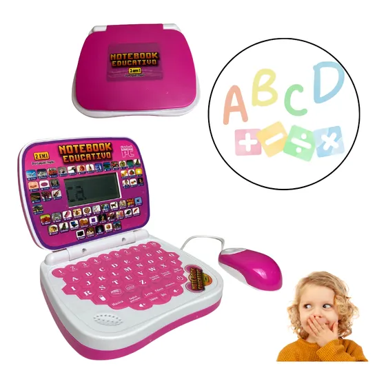 Laptop Infantil Educativo Bilingue Inglês Português Notebook