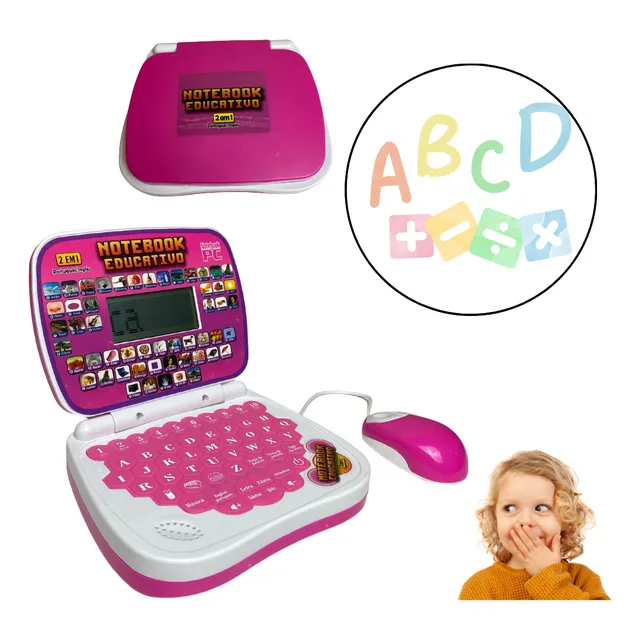 Laptop Infantil Educativo Bilingue Inglês Português Notebook