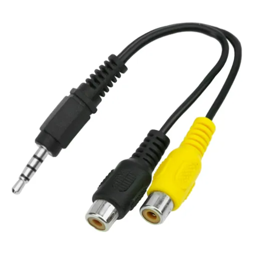 25x Cabo Adaptador De Áudio P3 Cabo P2 Stereo P/ 2 Rca Fêmea